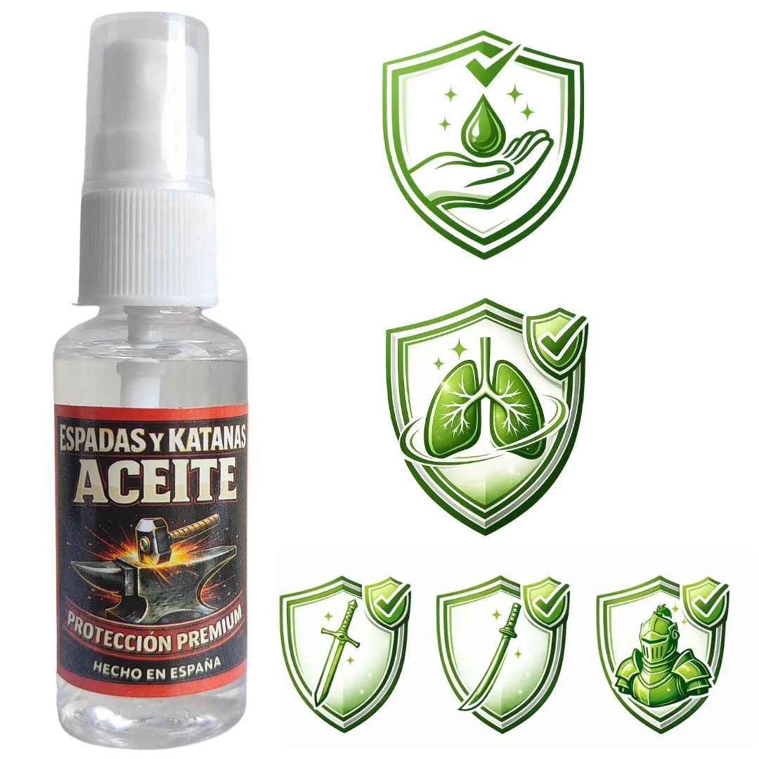 Aceite Premium de Protección para Espadas, Katanas y Armaduras