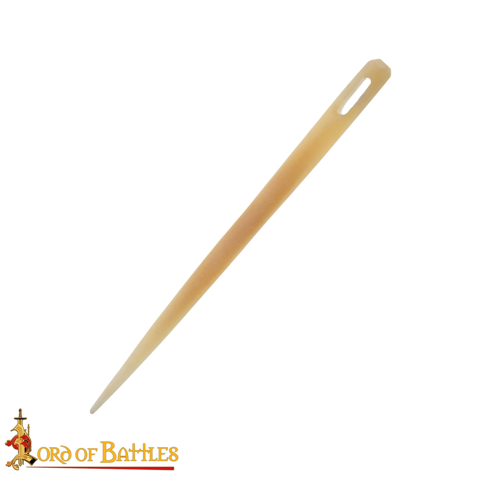 Aguja Medieval de Bordar Hecha a Mano de Hueso Auténtico Accesorio Funcional
