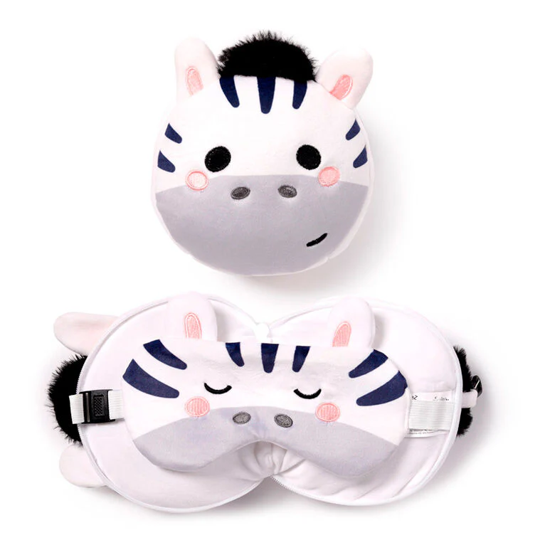 Almohada Viaje Antifaz Cebra Bali Adoramals Relaxeazzz