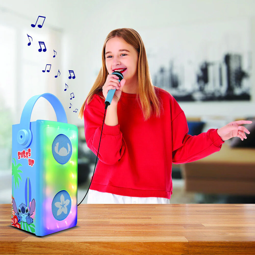 Altavoz Bluetooth Luminoso + Microfono Stitch Disney - Image 4