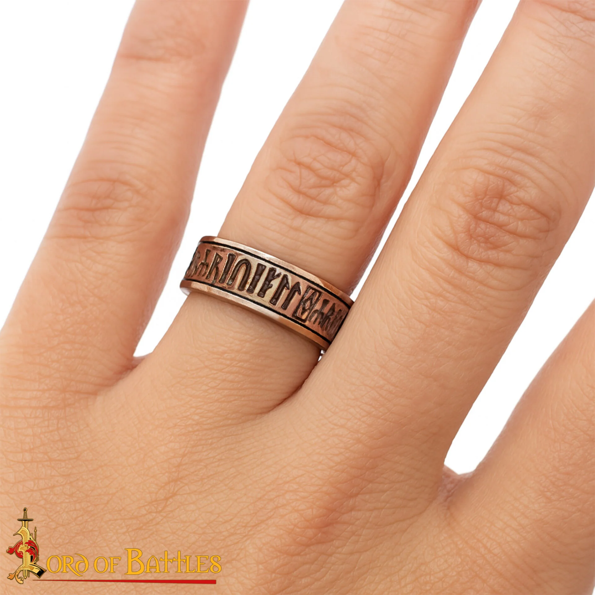 Anillo de Bronce del Siglo Xi-xii con Inscripción - Escritura Gótica, Fundición a la Cera Perdida - Image 5