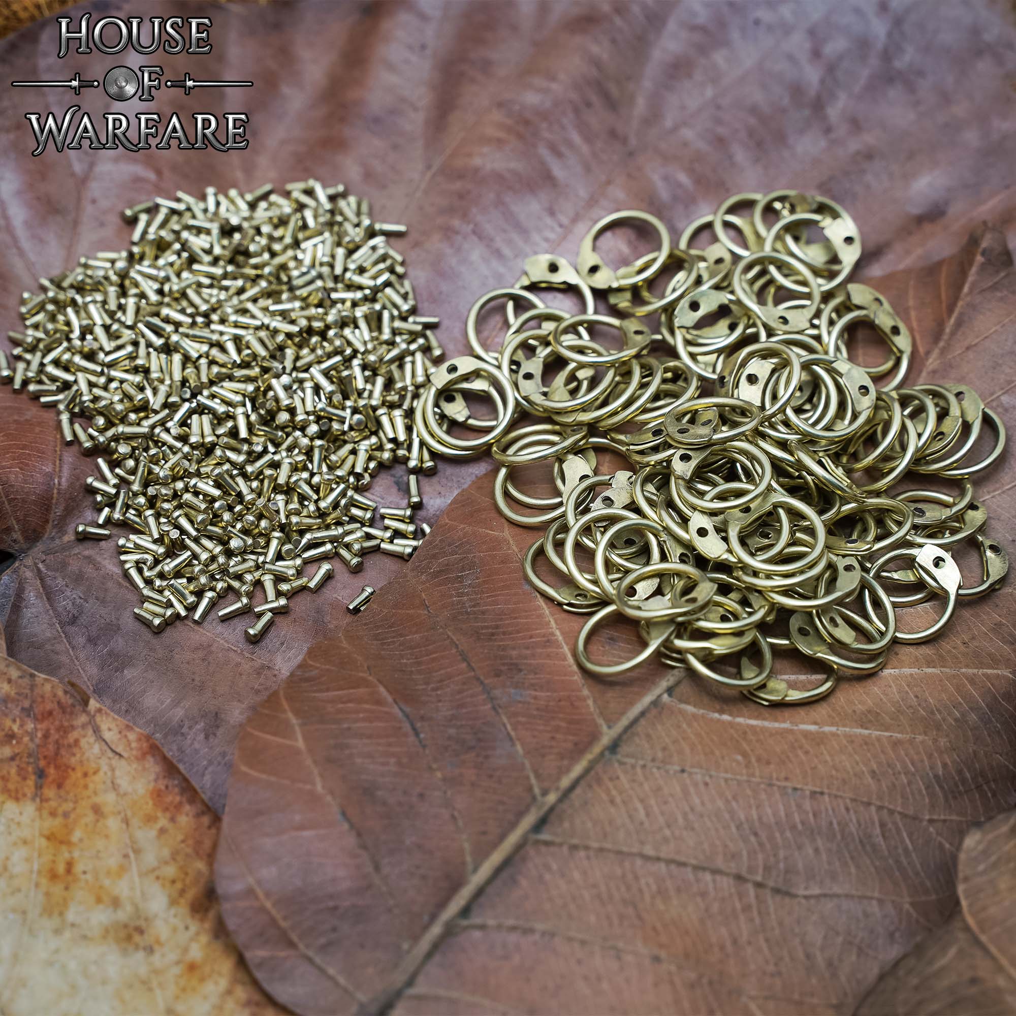 Anillos Redondos de Latón Sueltos Remachados para Cota de Malla - 8mm 17 Calibres - Juego de 100 Anillos y Remaches para Armaduras Diy, Temas Medievales, Larp y Proyectos de Artesanía - Image 2