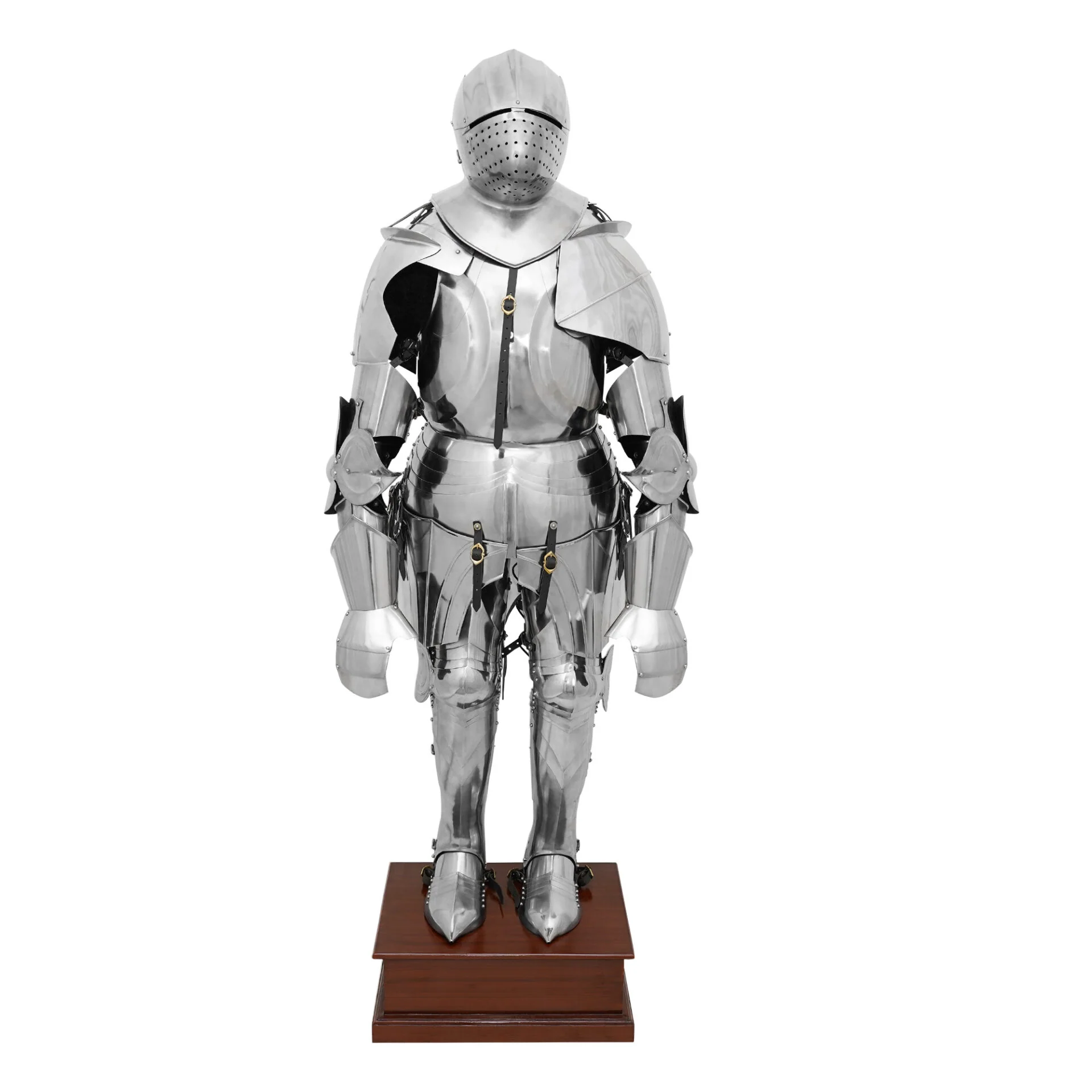 Armadura Completa Alta Medieval Italiana - Acero Dulce - 75" - Calibre 18 Acabado Pulido
