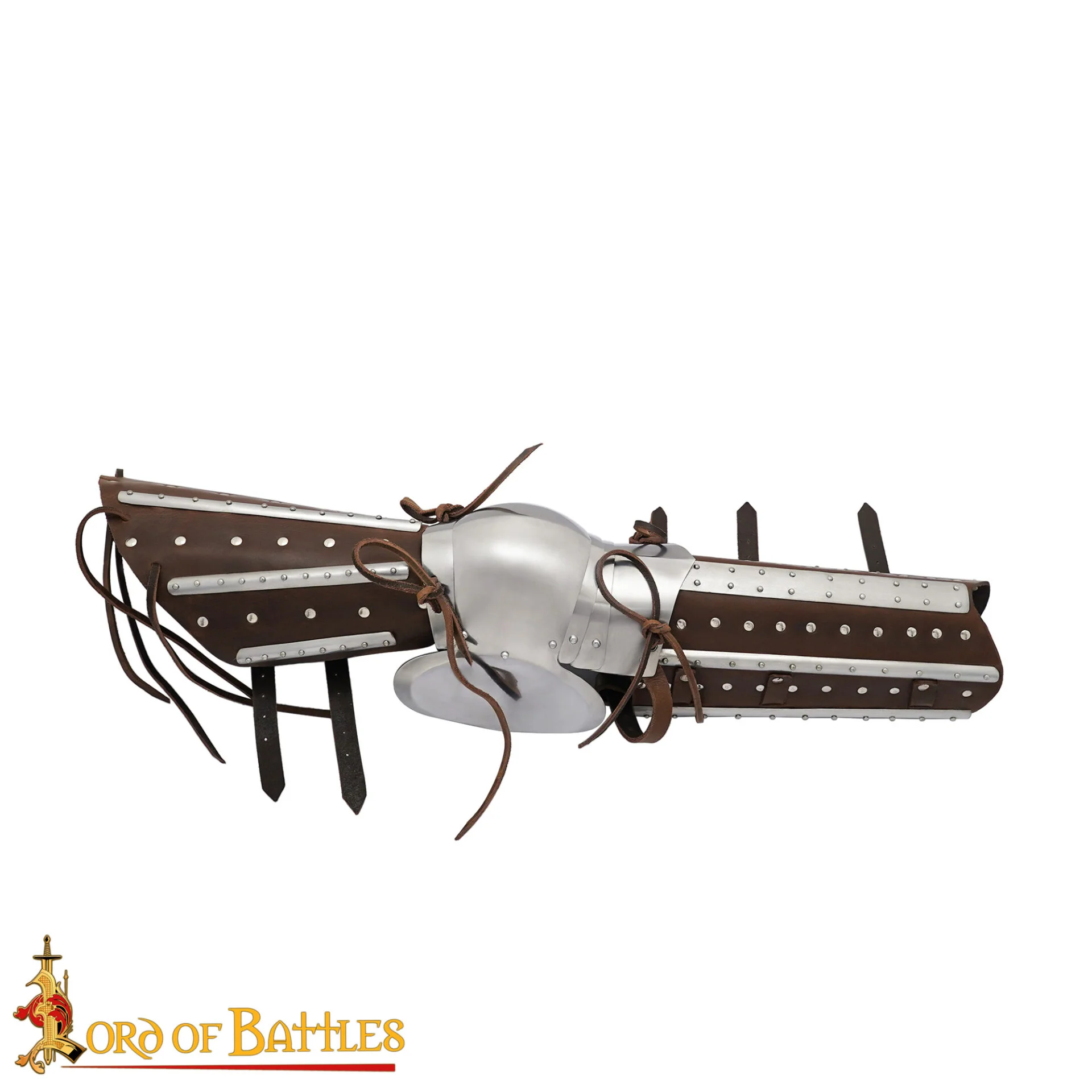 Armadura Medieval de Piernas Entablilladas - Acero Pulido Calibre 16 con Correas de Cuero - Ajuste Regulable - Image 5