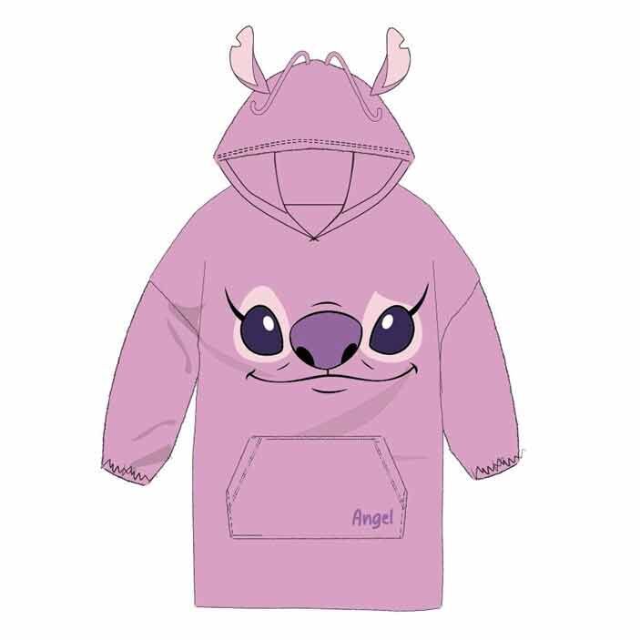 Bata Sudadera Oversize Angel Stitch Disney Adulto