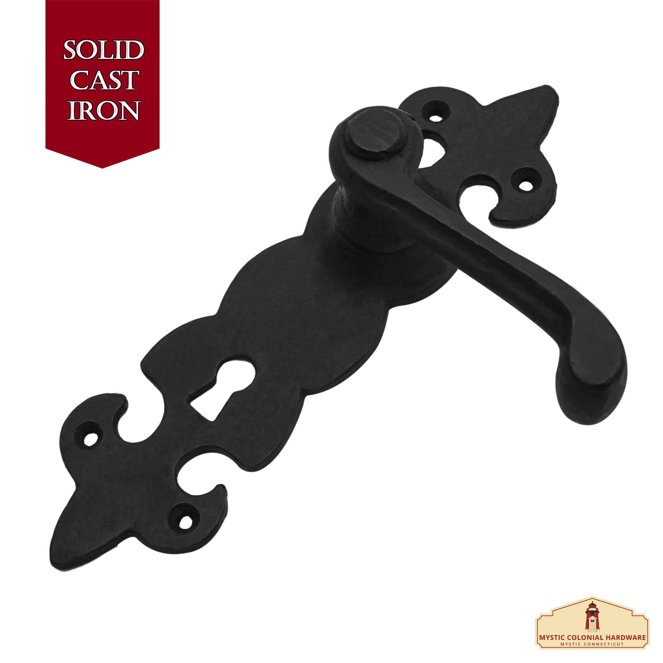Black Hardware Hierro Grande Juego de Entrada Completo con Juego de Puerta de Palanca Portofino: Tamaño: 7.5" X 2" - Image 7