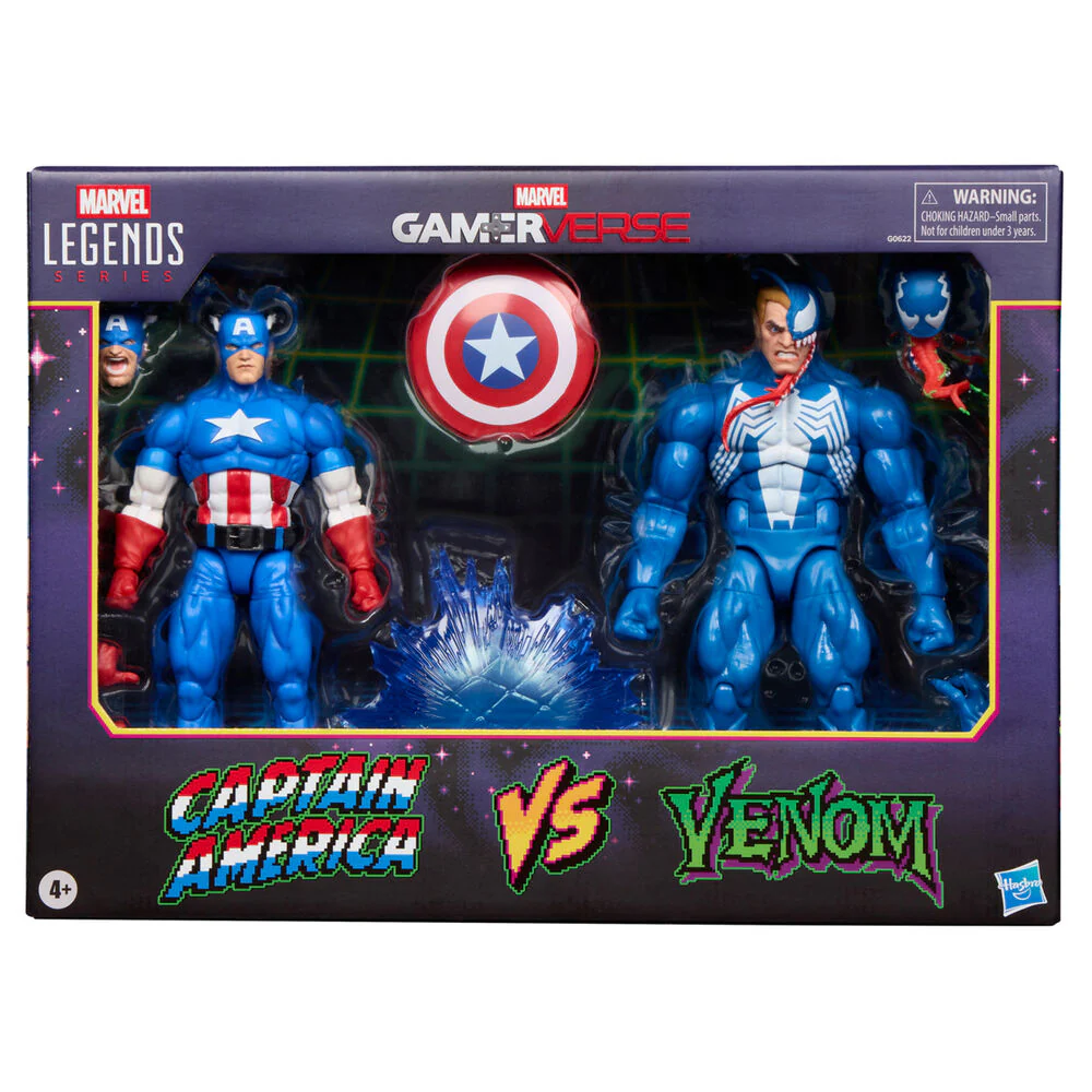 Blister 2 Figuras Capitan America & Venom Gameverse Marvel Legends Series 15Cm