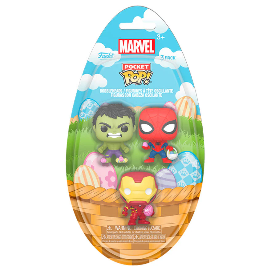 Blister 3 Figuras Pocket Pop Marvel Spiderman Hulk Iron Man - Image 2