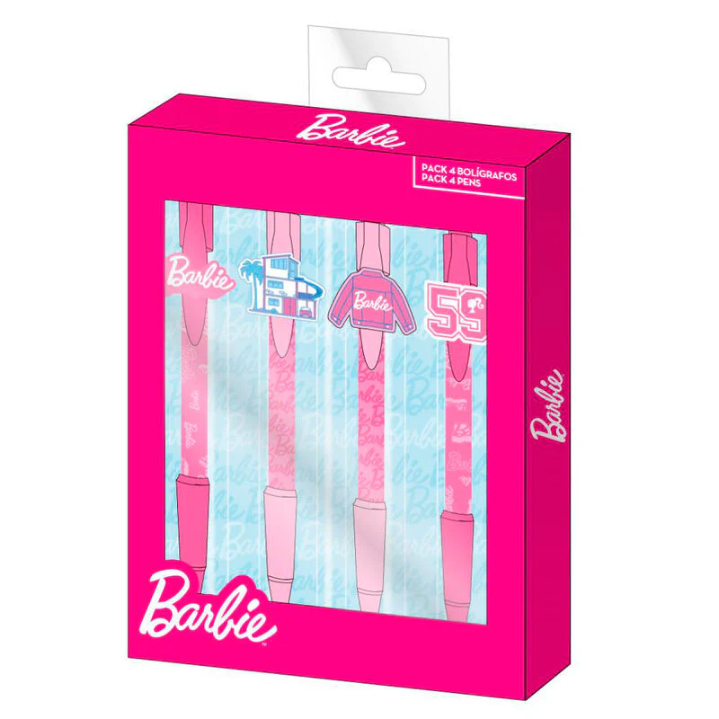 Blister 4 Boligrafos Barbie
