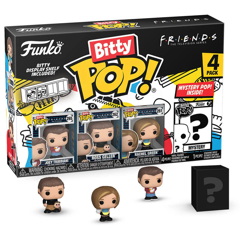 Blister 4 Figuras Bitty Pop Friends Joey