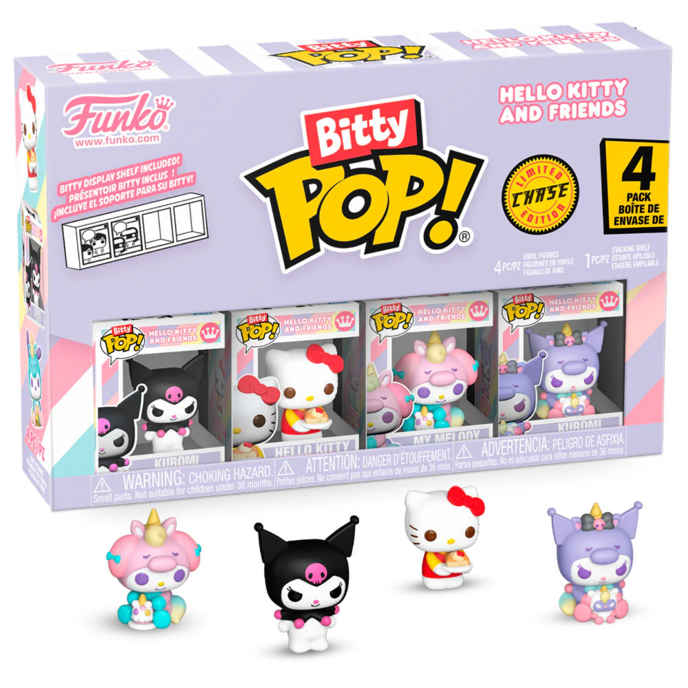 Blister 4 Figuras Bitty Pop Hello Kitty And Friends Kuromi - Image 2