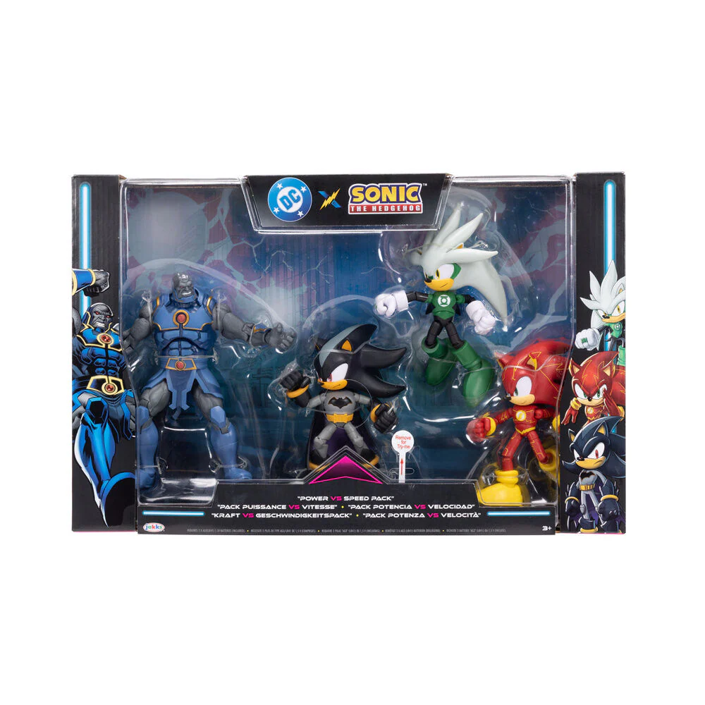 Blister 4 Figuras Sonic The Hedgehog Dc Comics 12Cm