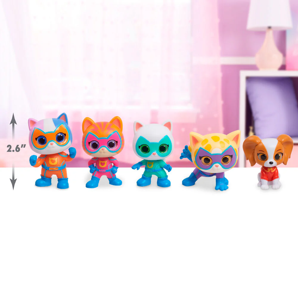 Blister 5 Figuras Hero Squad Superkitties 7,5Cm - Image 3