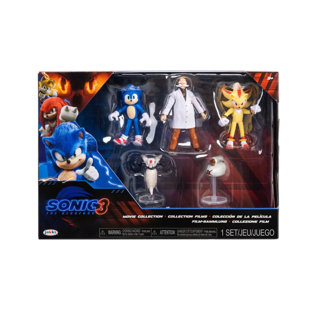 Blister 5 Figuras Wave 3 Sonic 3 6Cm