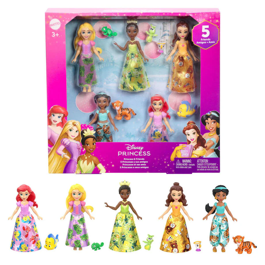 Blister 5 Muñecas Princesas Disney