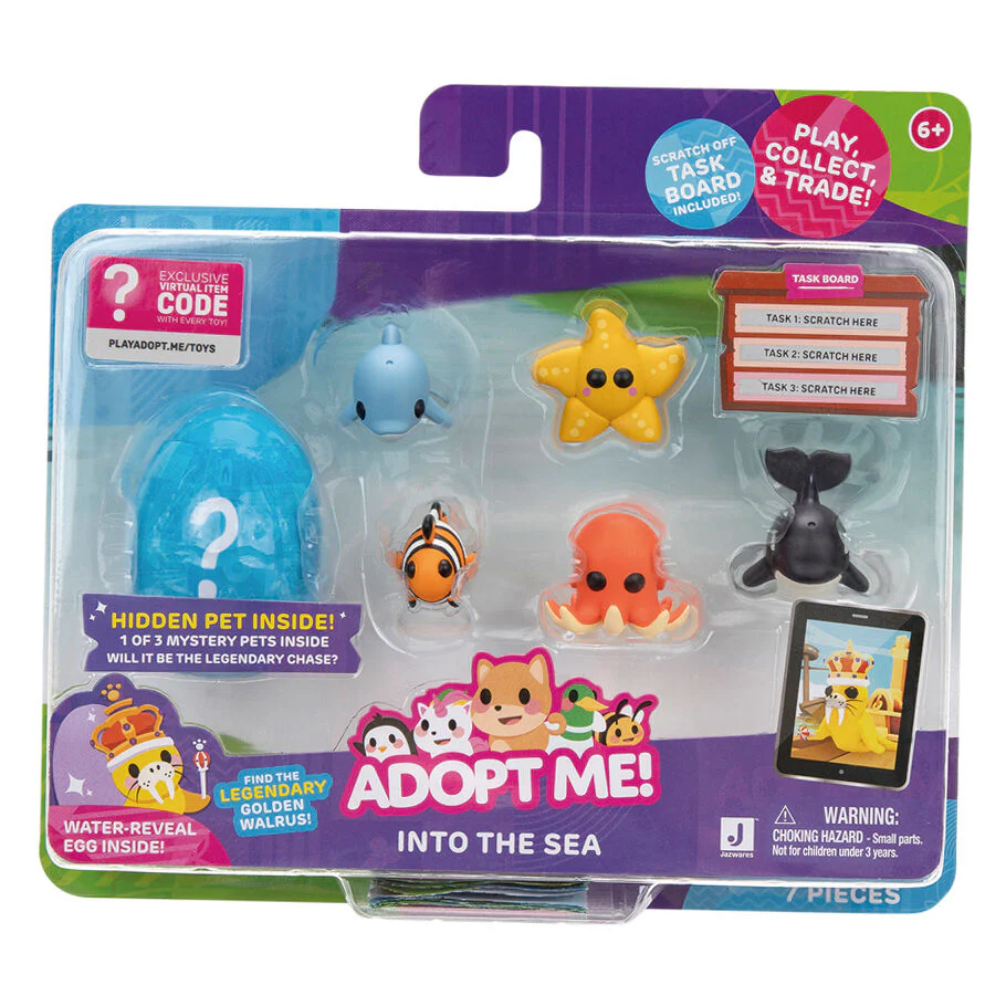 Blister 6 Figuras Hacia El Mar Adopt Me!