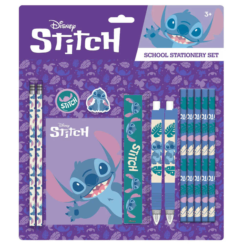 Blister Papeleria Stitch Disney 13Pzs