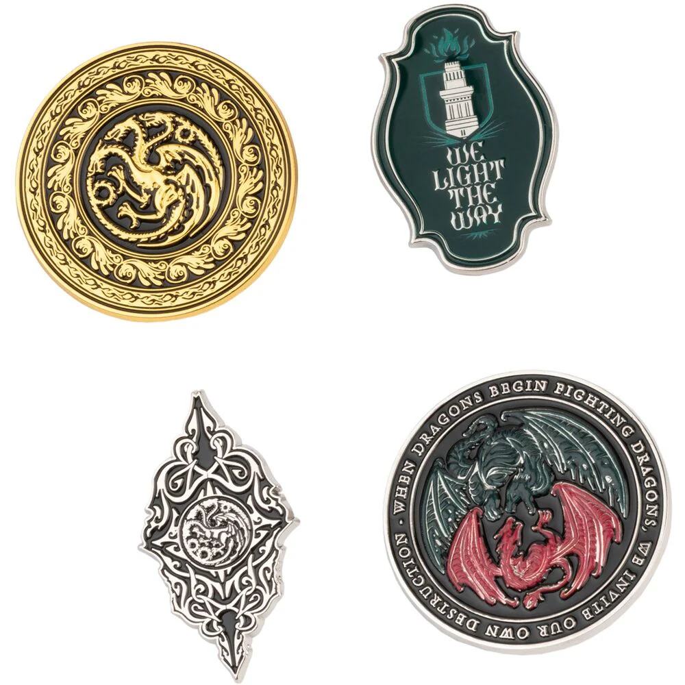 Blister Set 4 Pins Juego De Tronos La Casa Del Dragon