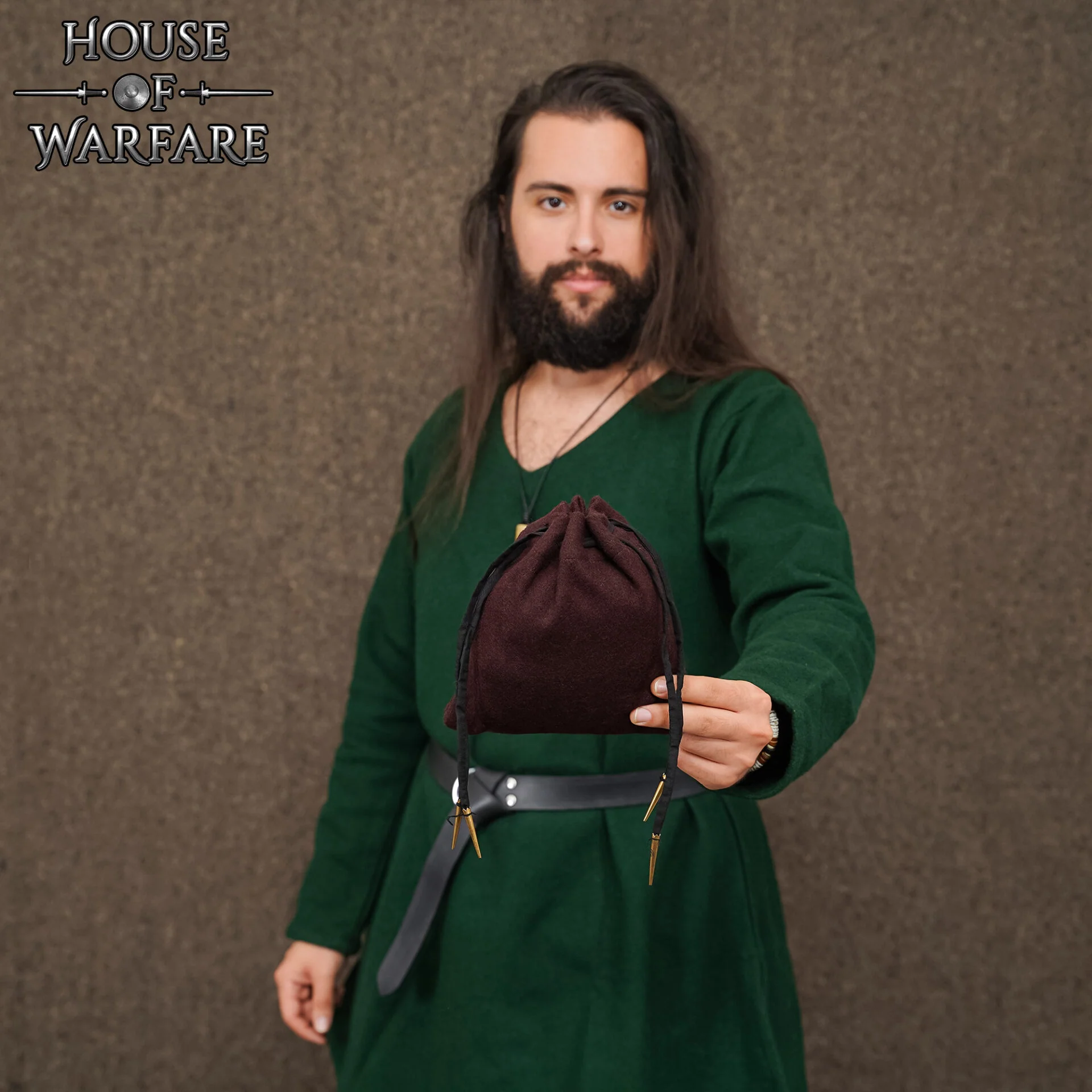 Bolsa Medieval de Lana con Cordón Artesanal - Image 15