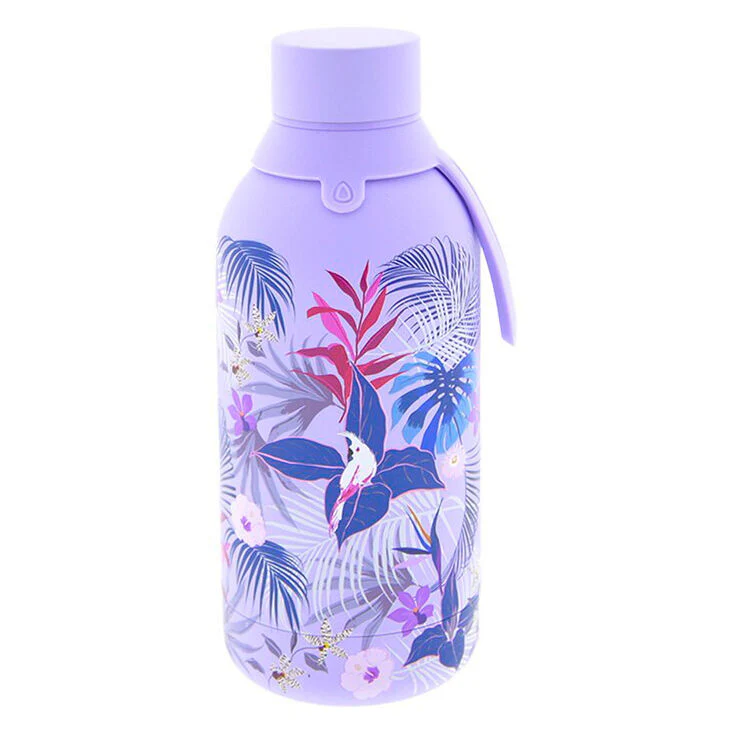 Botella Termica Lila Floral Exotico 500Ml