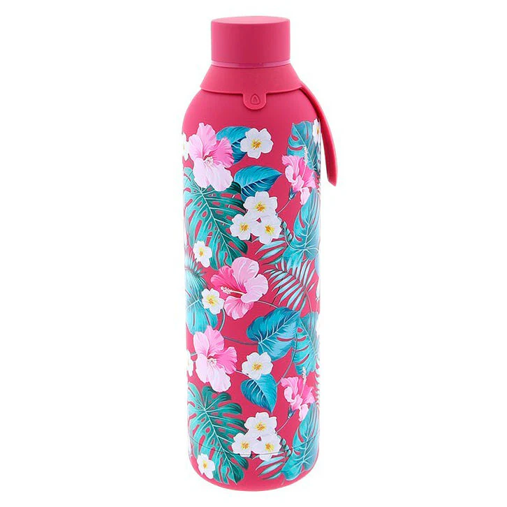 Botella Termica Magenta Floral Exotico 710Ml