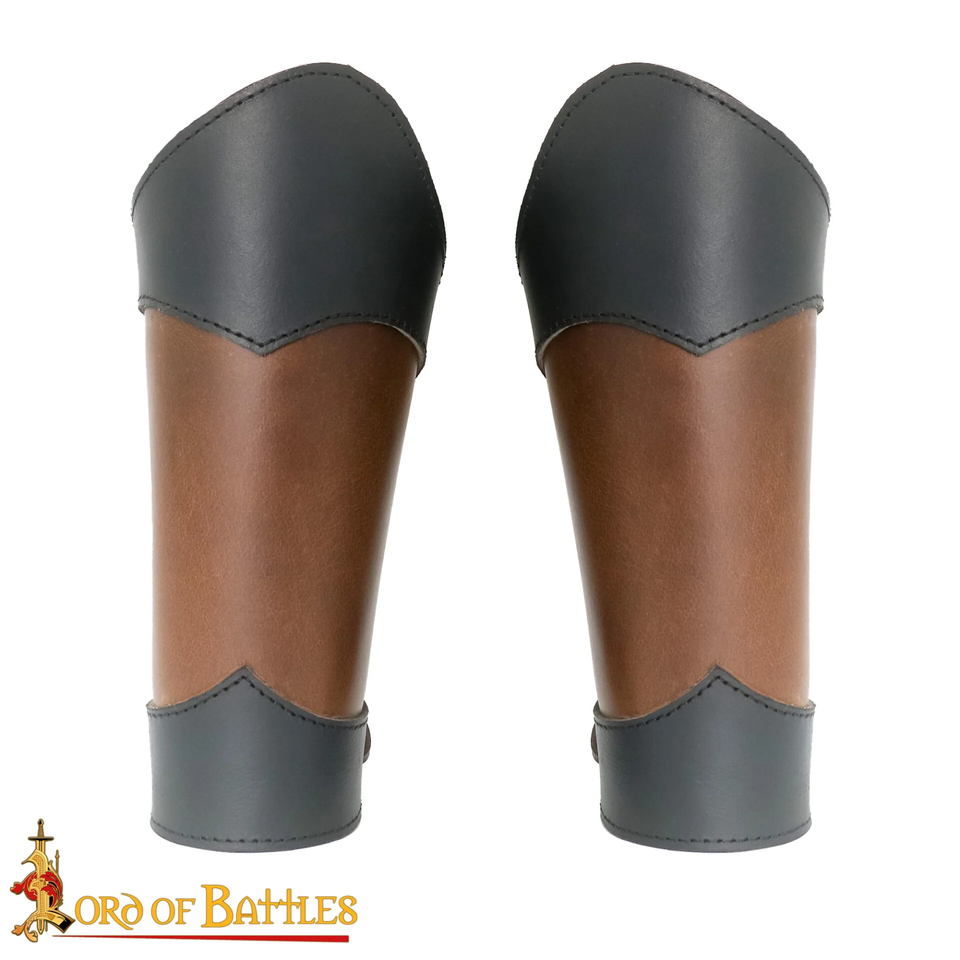 Brazaletes de Cuero Estilo Élfico Hechos a Mano - Par de Guardabrazos Marrón Auténtico - Image 13