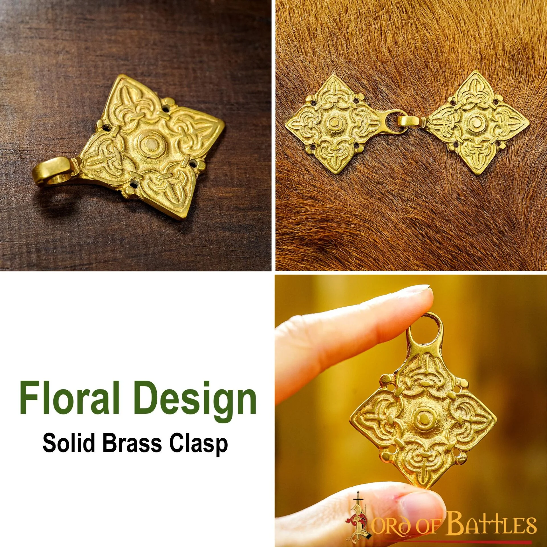 Broche de Latón Fundido para Caftán o Capa Vikinga / Rusa Histórica - Image 5