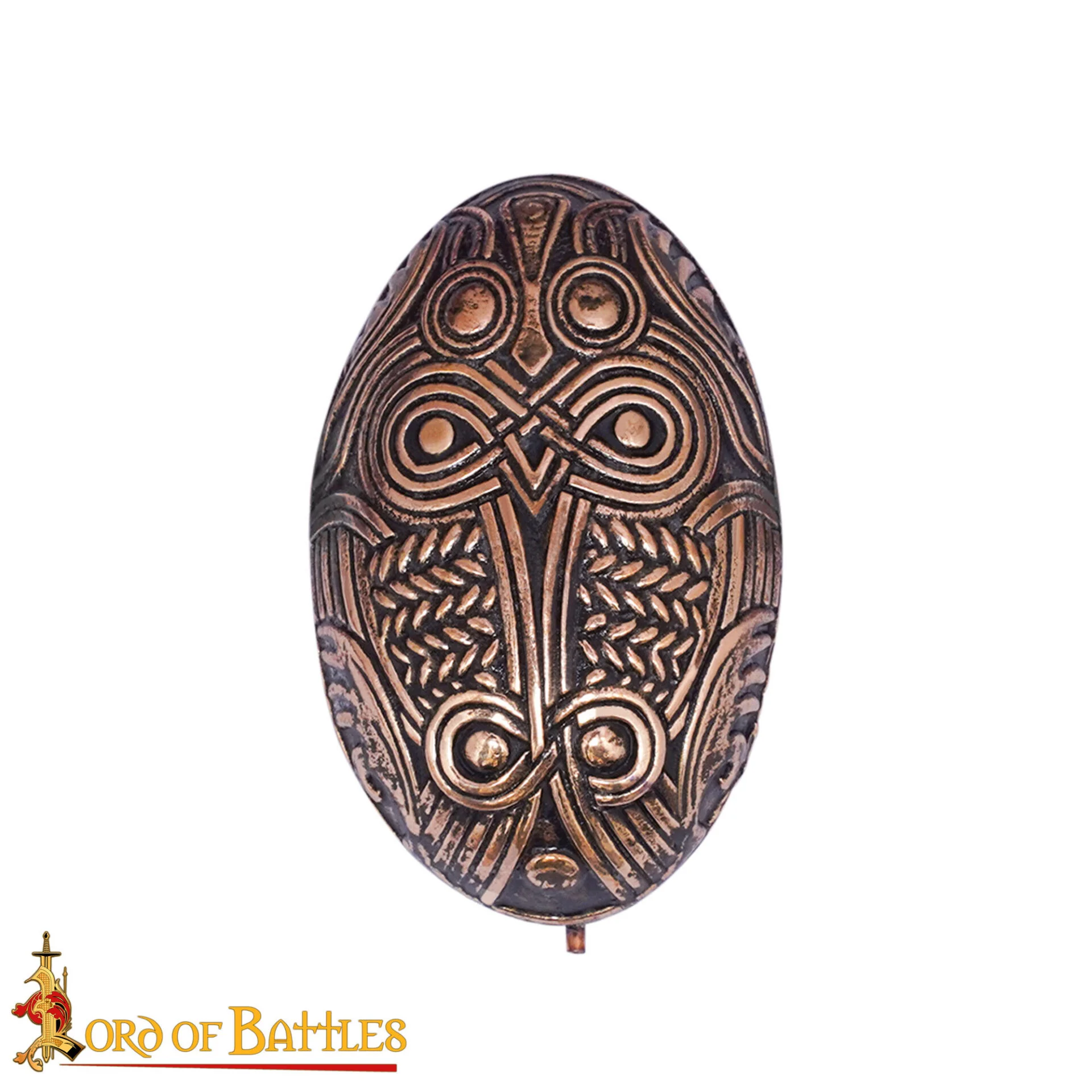 Broche de Tortuga de Bronce Vikingo de los Siglos Ix-x - Alfiler de Escudo Oval Fundido a la Cera Perdida - Image 8