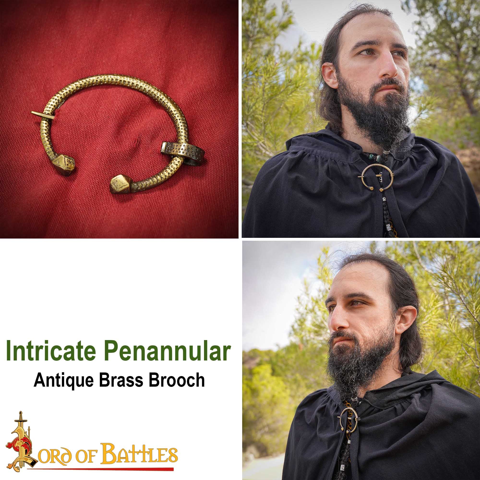 Broche Penannular de Latón Antiguo - Capa Vikinga - Image 16