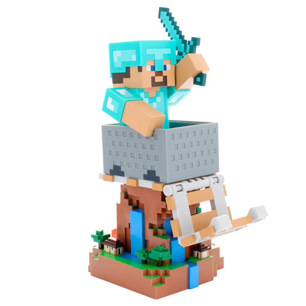 Cable Guy Soporte Sujecion Diamond Steve Minecraft 20Cm - Image 6