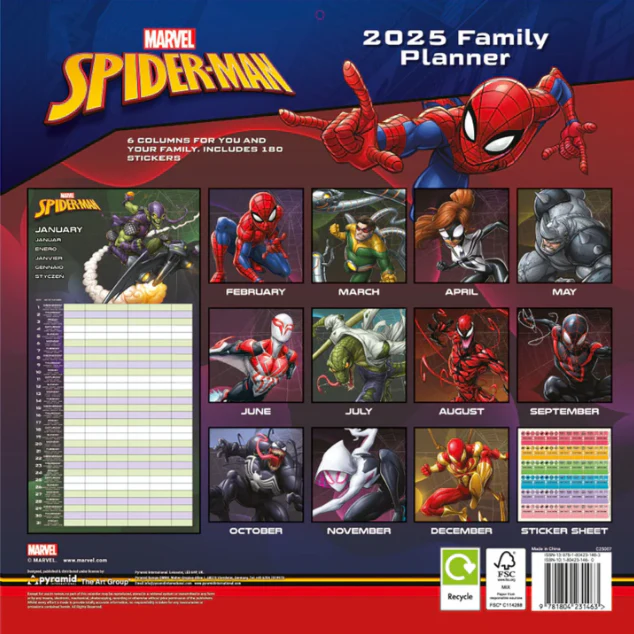 Calendario Planificador Familiar Spiderman Marvel - Image 2