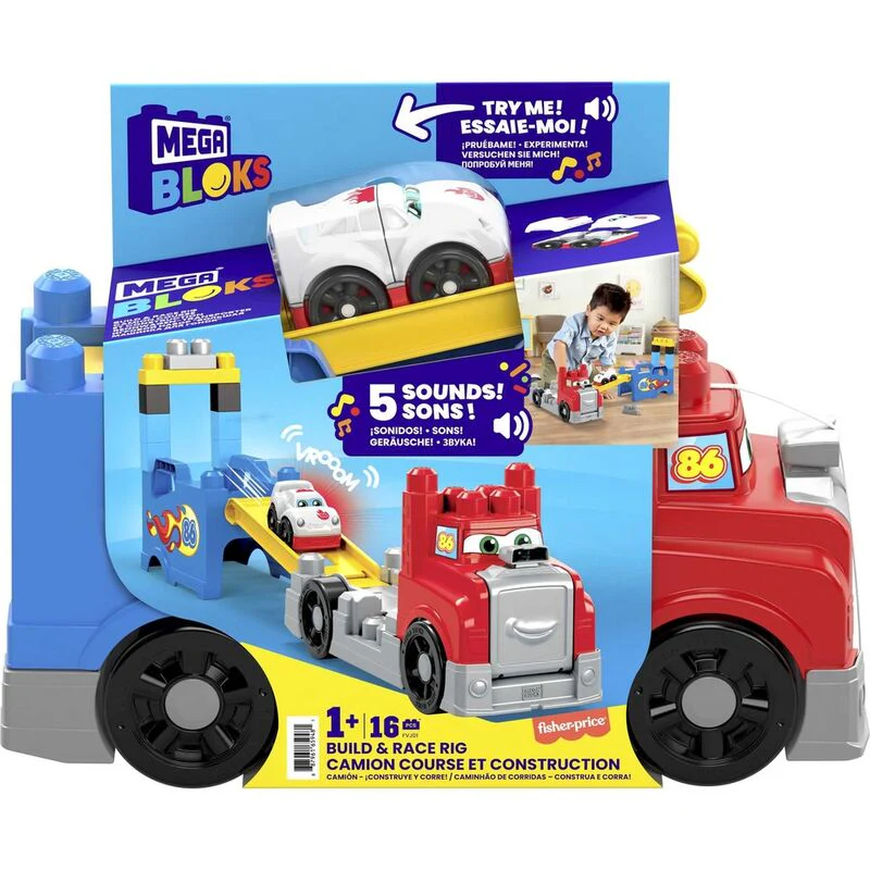 Camion Carreras Y Construccion Mega Bloks 16Pzs - Image 2