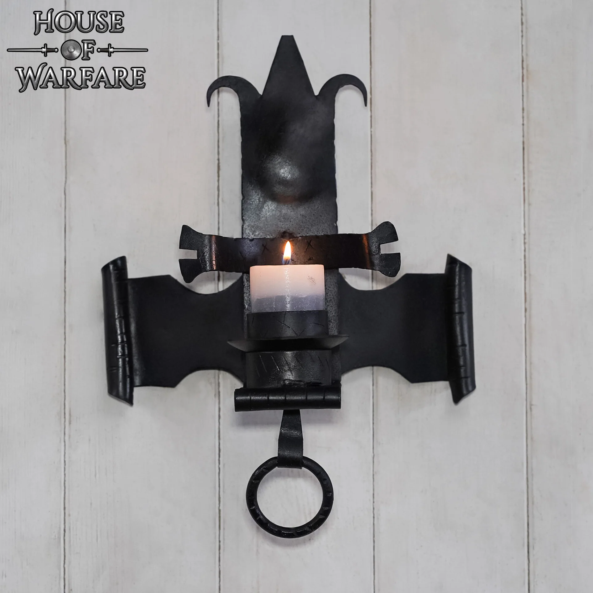 Candelabro de Pared de Hierro Artesanal Medieval - Image 5