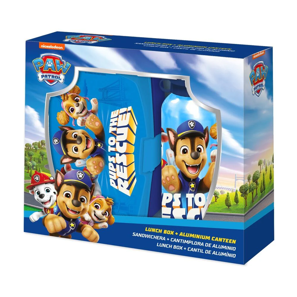 Cantimplora Aluminio + Sandwichera Patrulla Canina Paw Patrol 500Ml