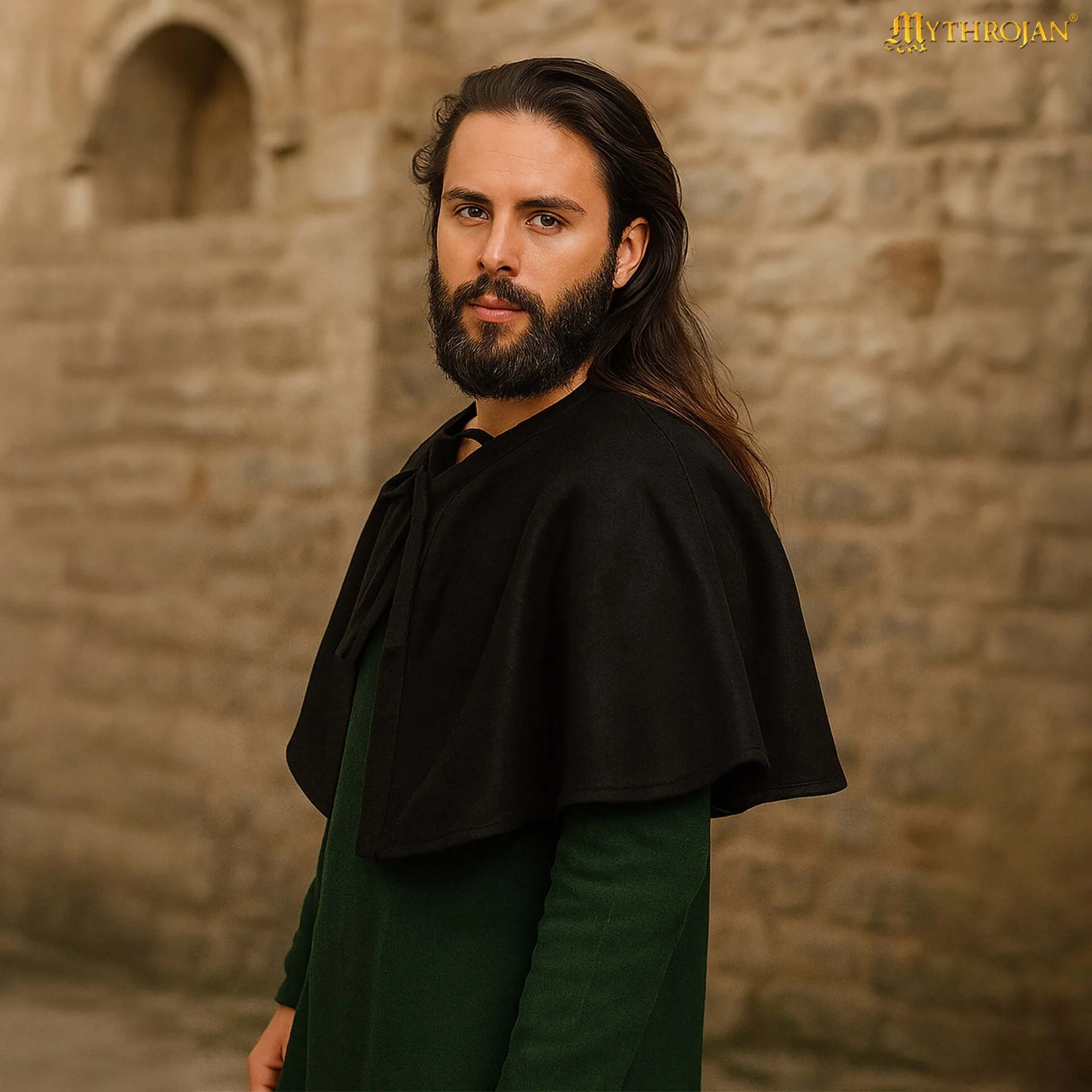 Capa Medieval - Lana, Corta para LARP y Teatro - Image 2