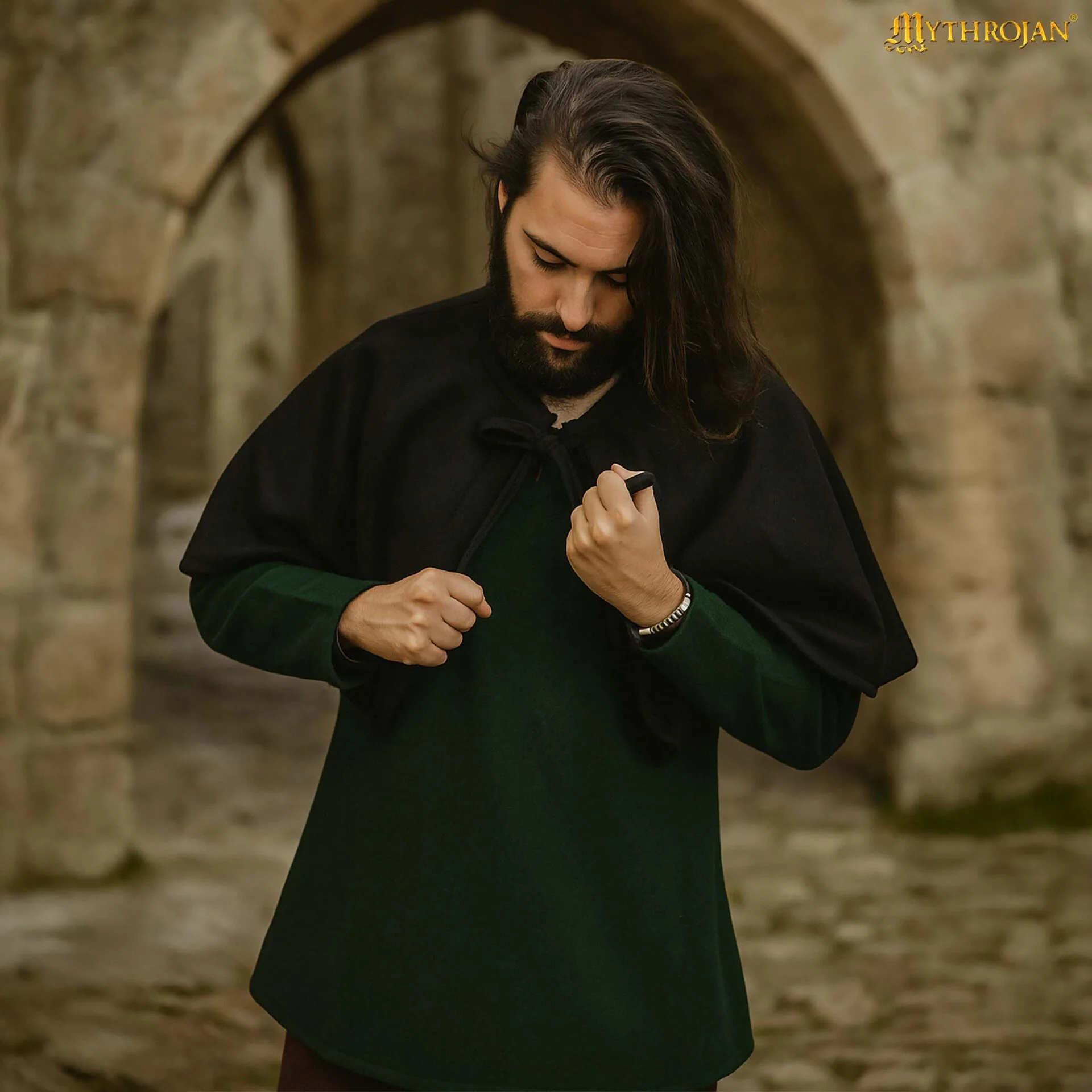 Capa Medieval - Lana, Corta para LARP y Teatro - Image 7