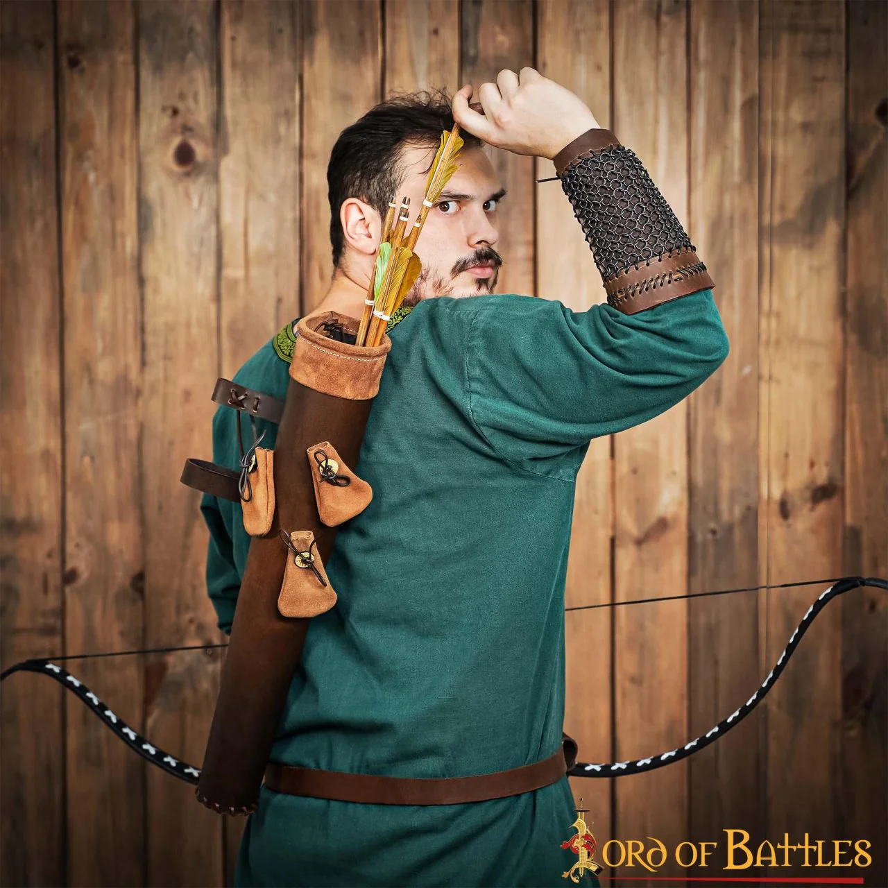 Carcaj Medieval Cuero – Correas Ajustables y Bolsas Ante - Image 10