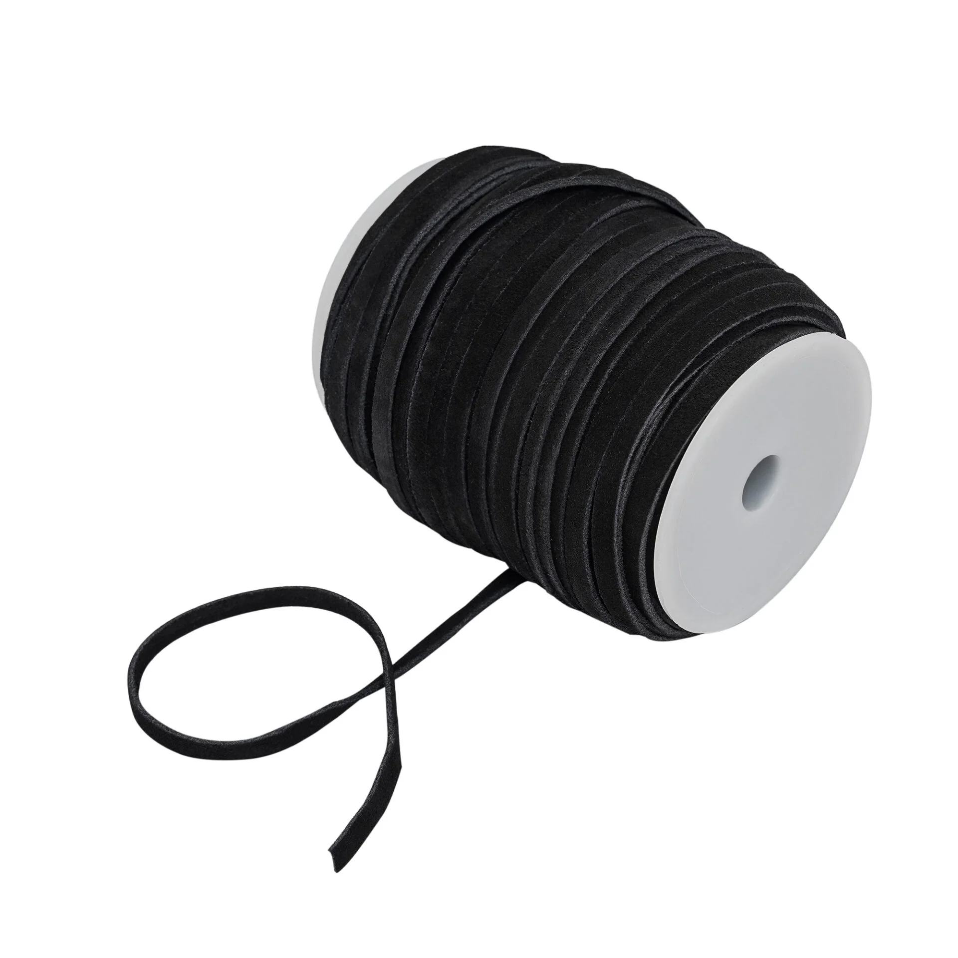 Carrete de Cordón de Cuero de 50 M, Negro