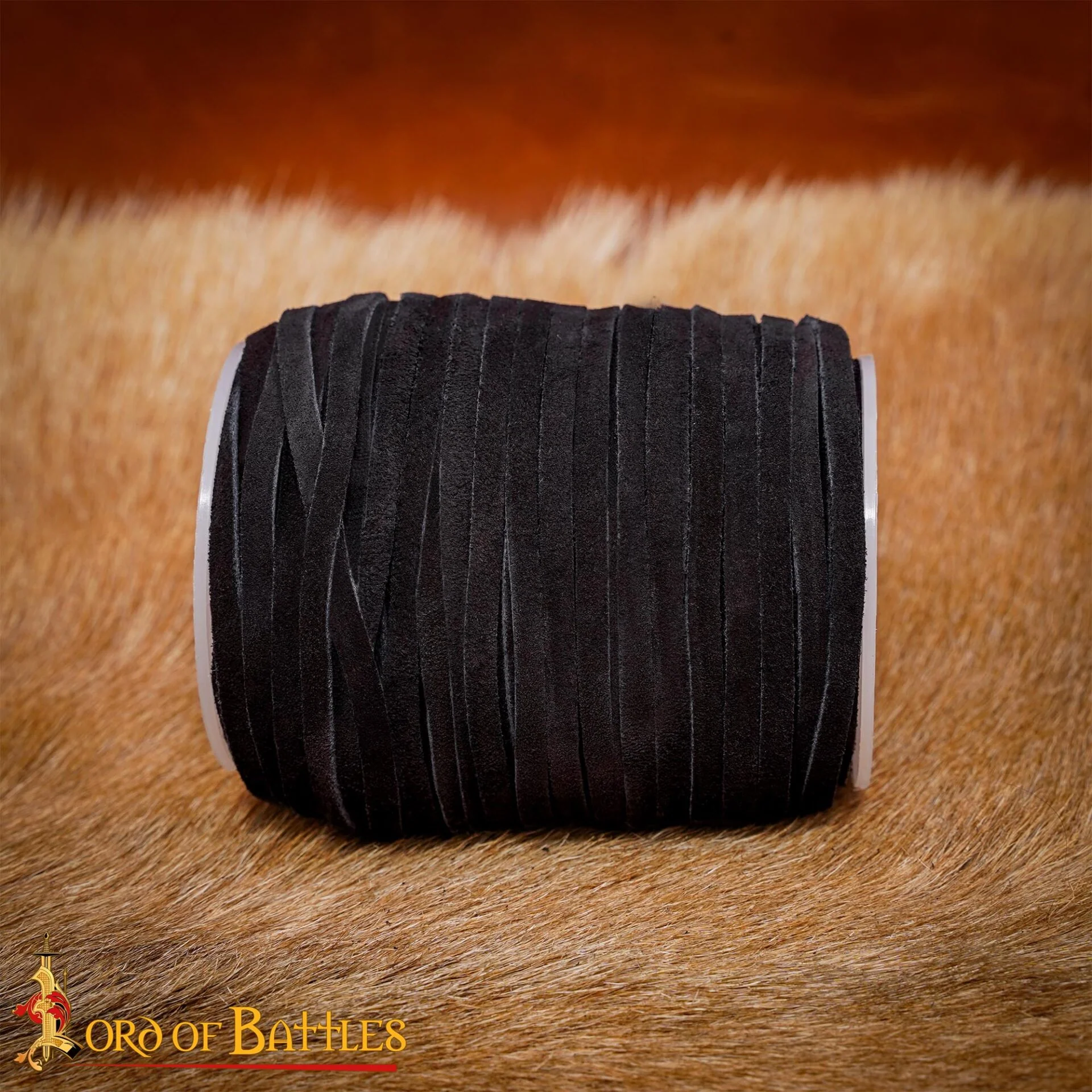 Carrete de Cordón de Cuero de 50 M, Negro - Image 4
