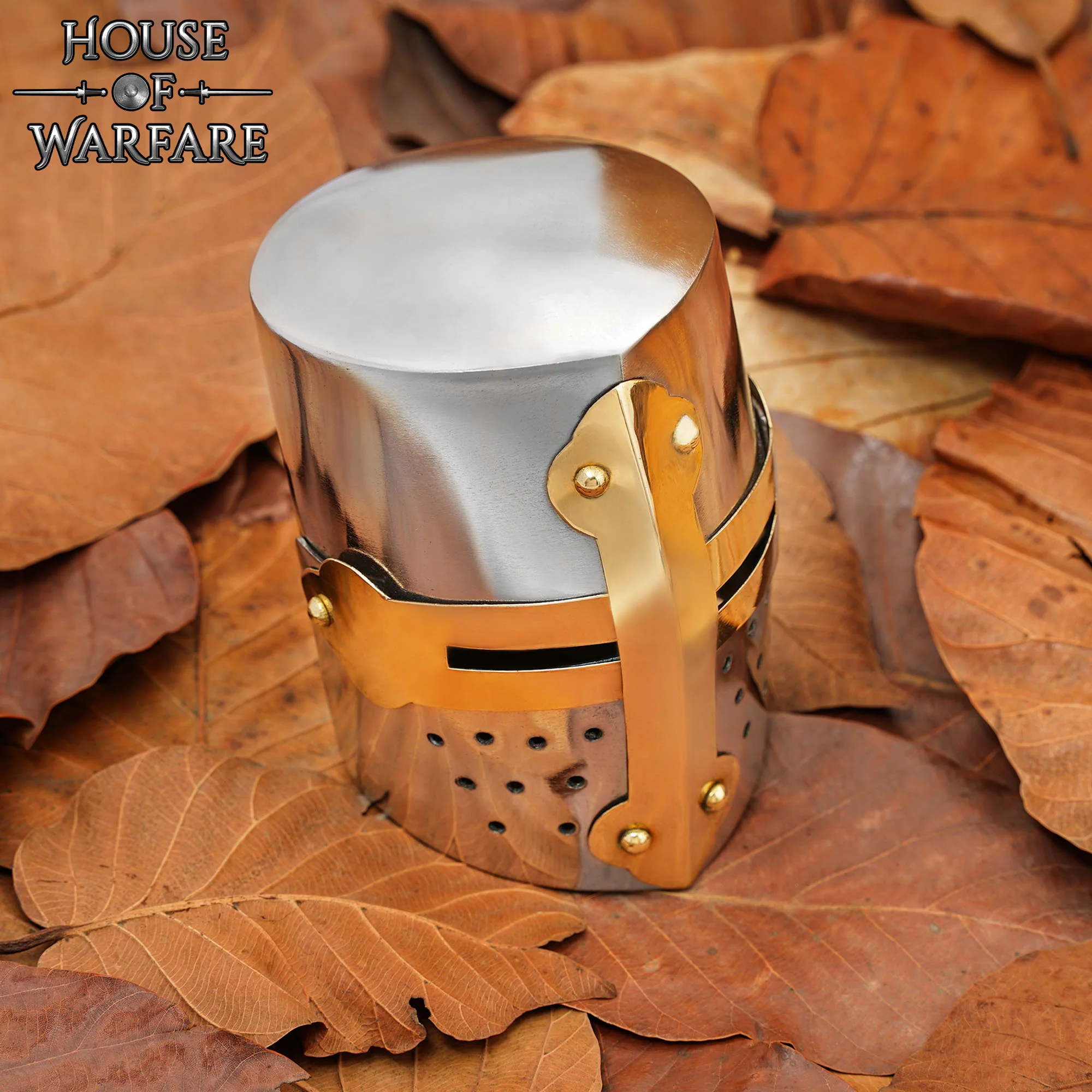 Casco de Caballero Artesanal - Miniatura Decorativa
