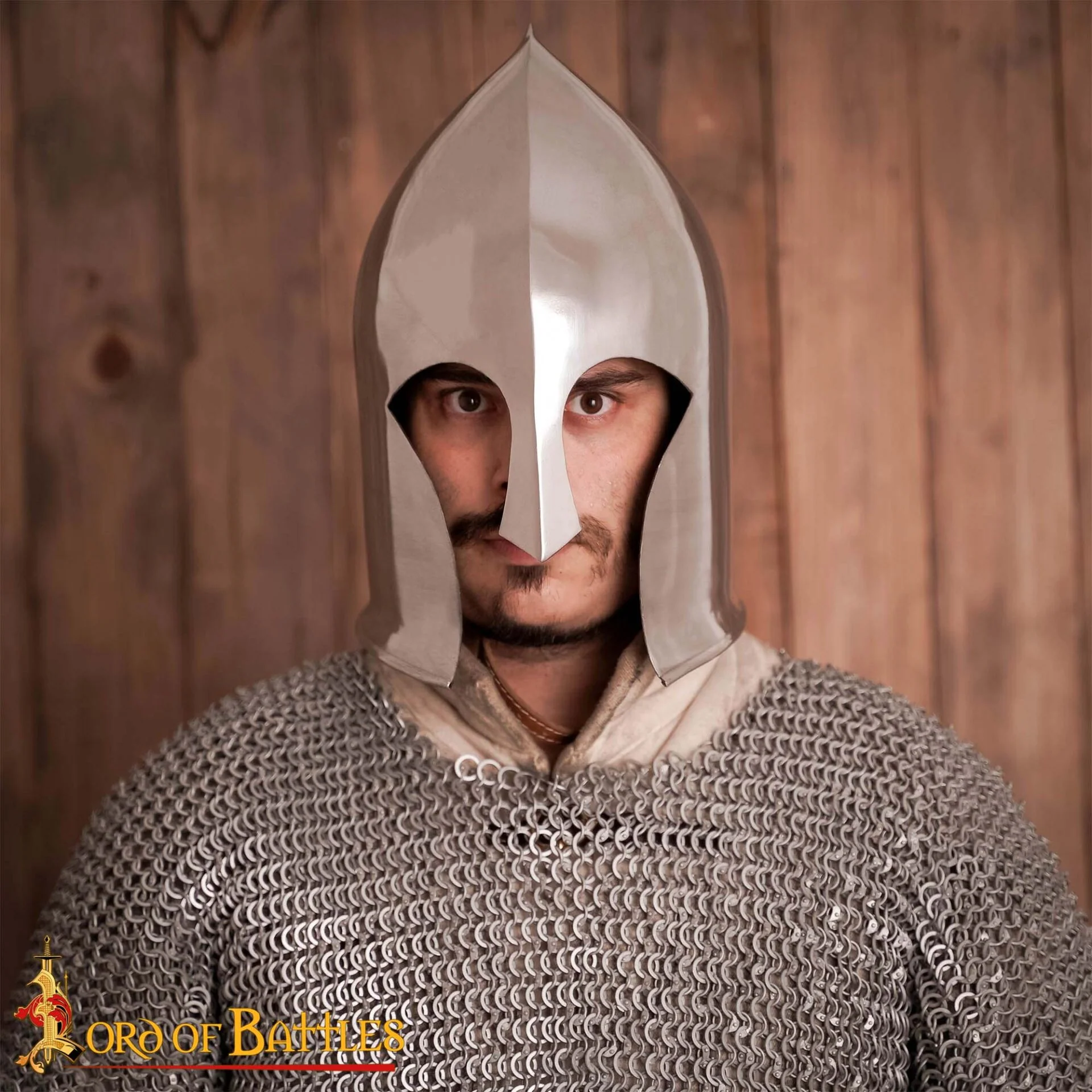 Casco de Guerrero Elfo con Forro de Cuero Auténtico para Larp y Cosplay Calibre 16 - Image 7