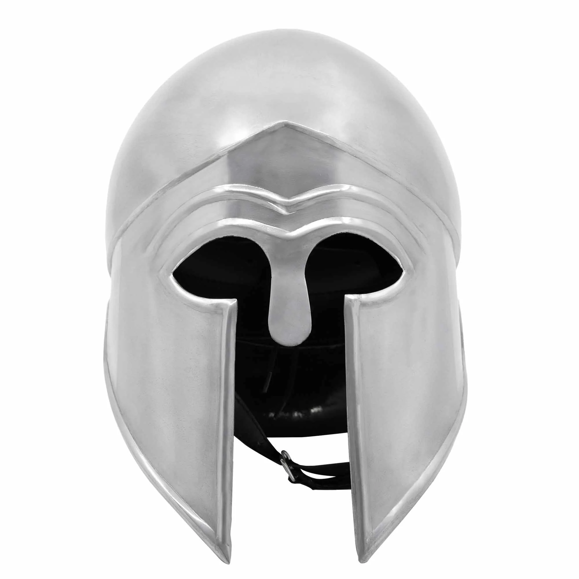 Casco Griego Hoplita Corintio de Acero con Forro de Cuero - Image 4
