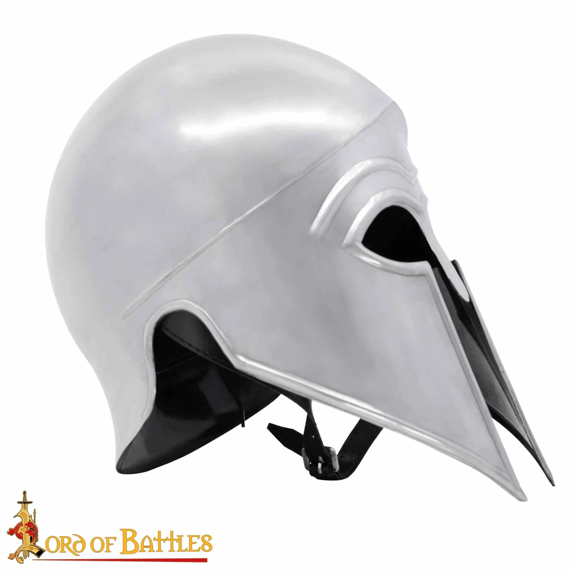 Casco Griego Hoplita Corintio de Acero con Forro de Cuero - Image 6