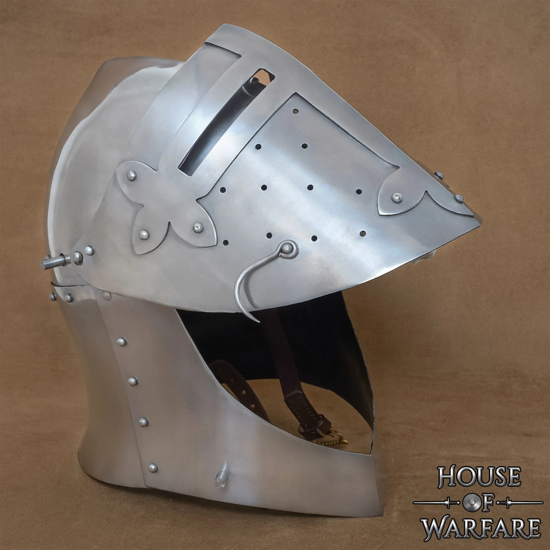 Casco Medieval de Caballero Bascinet del Siglo Xiv Calibre 16 - Image 6