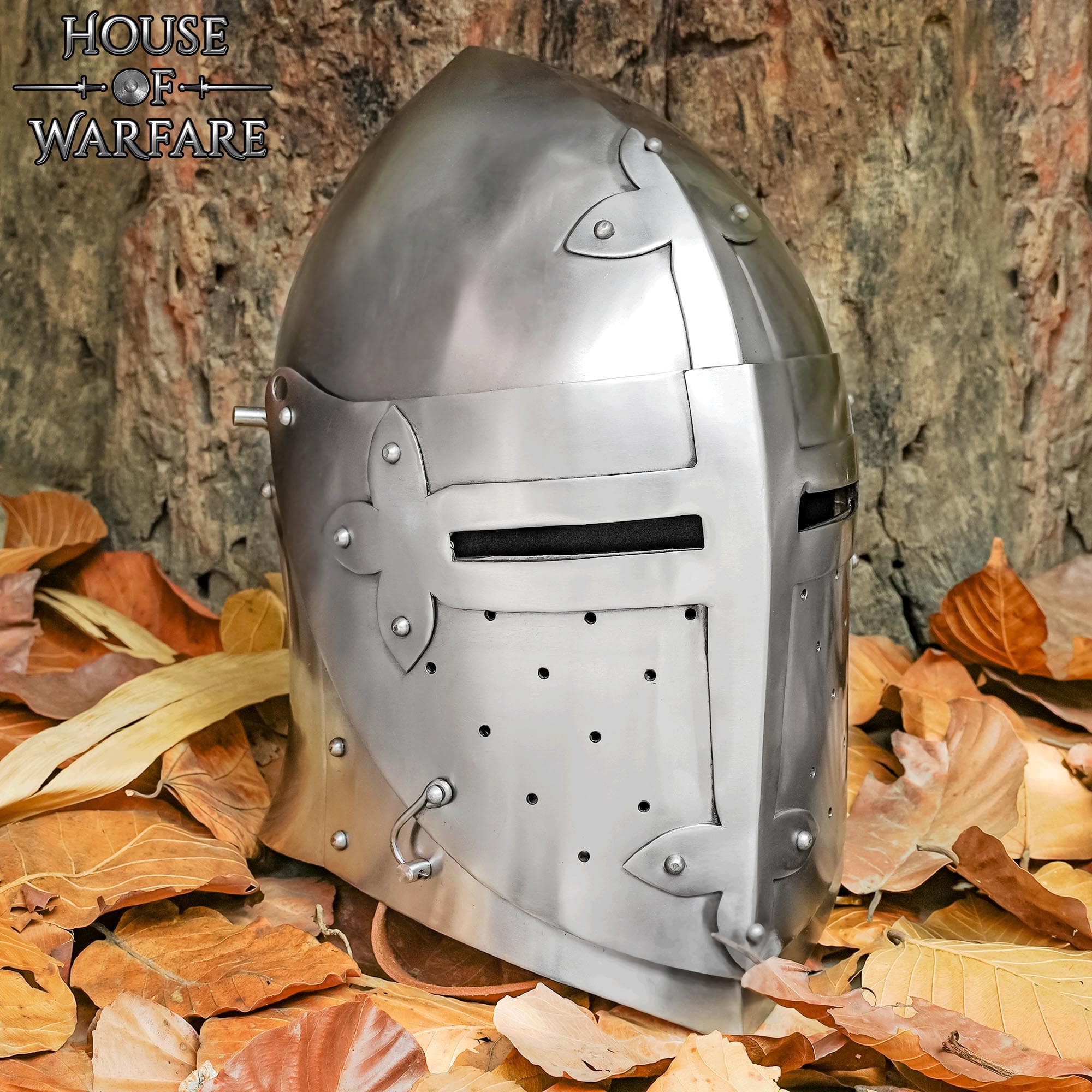 Casco Medieval de Caballero Bascinet del Siglo Xiv Calibre 16 - Image 8