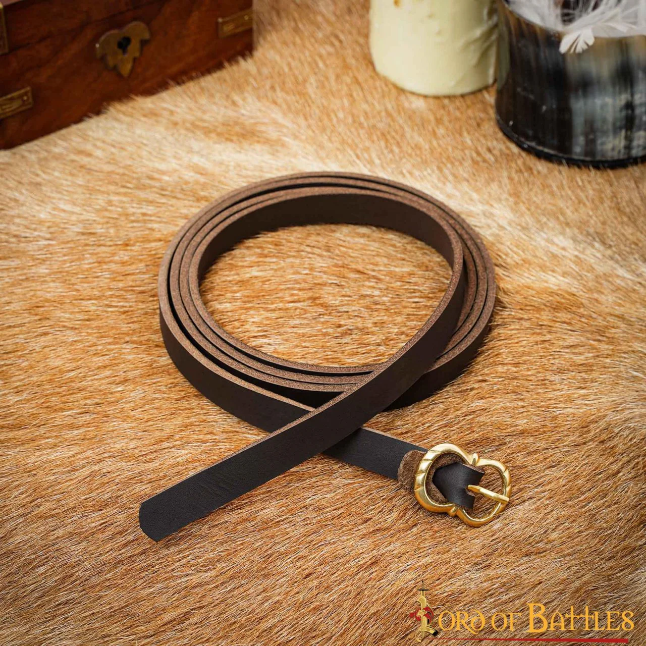 Cinturón de Cuero Liso para Reenactments Larp - Image 2