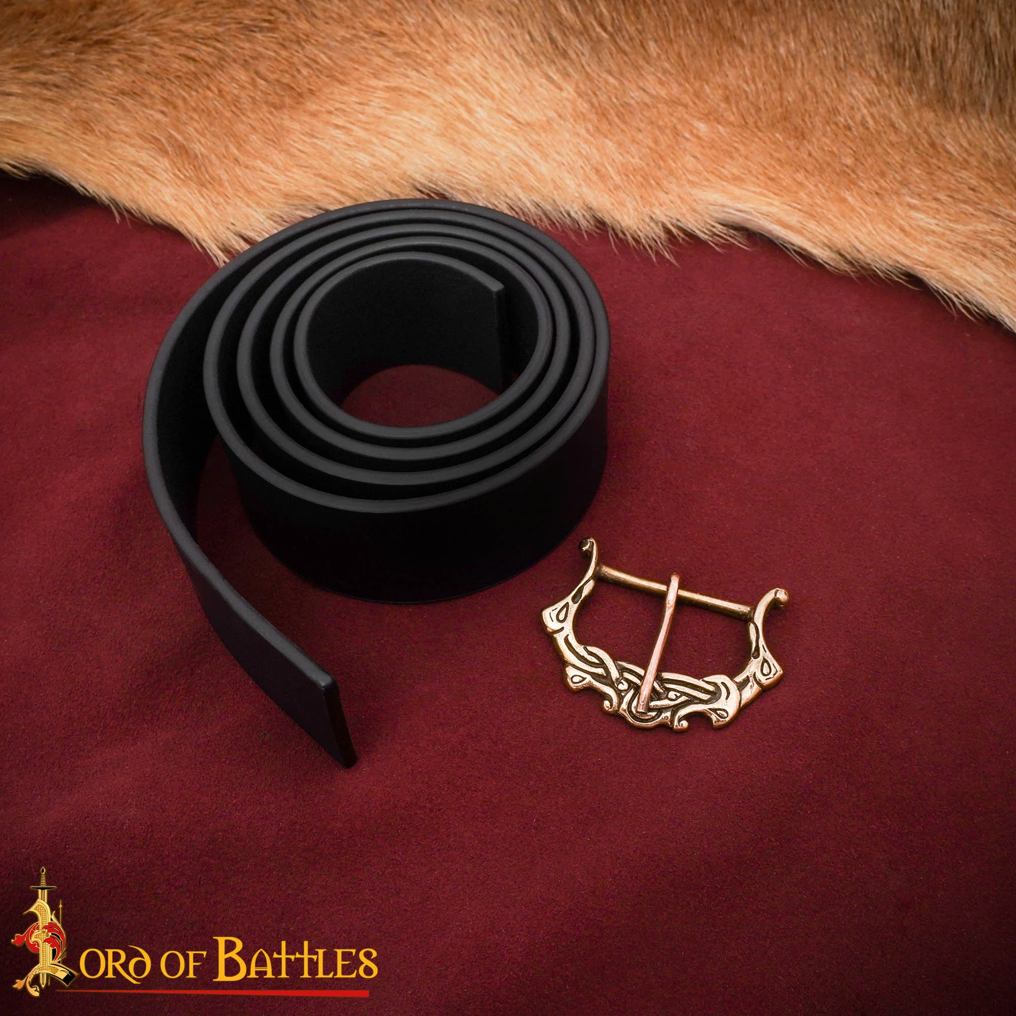 Cinturón Medieval de Cuero Negro Liso | Cinturón de Bricolaje con Hebilla para Estilos Históricos - Image 5