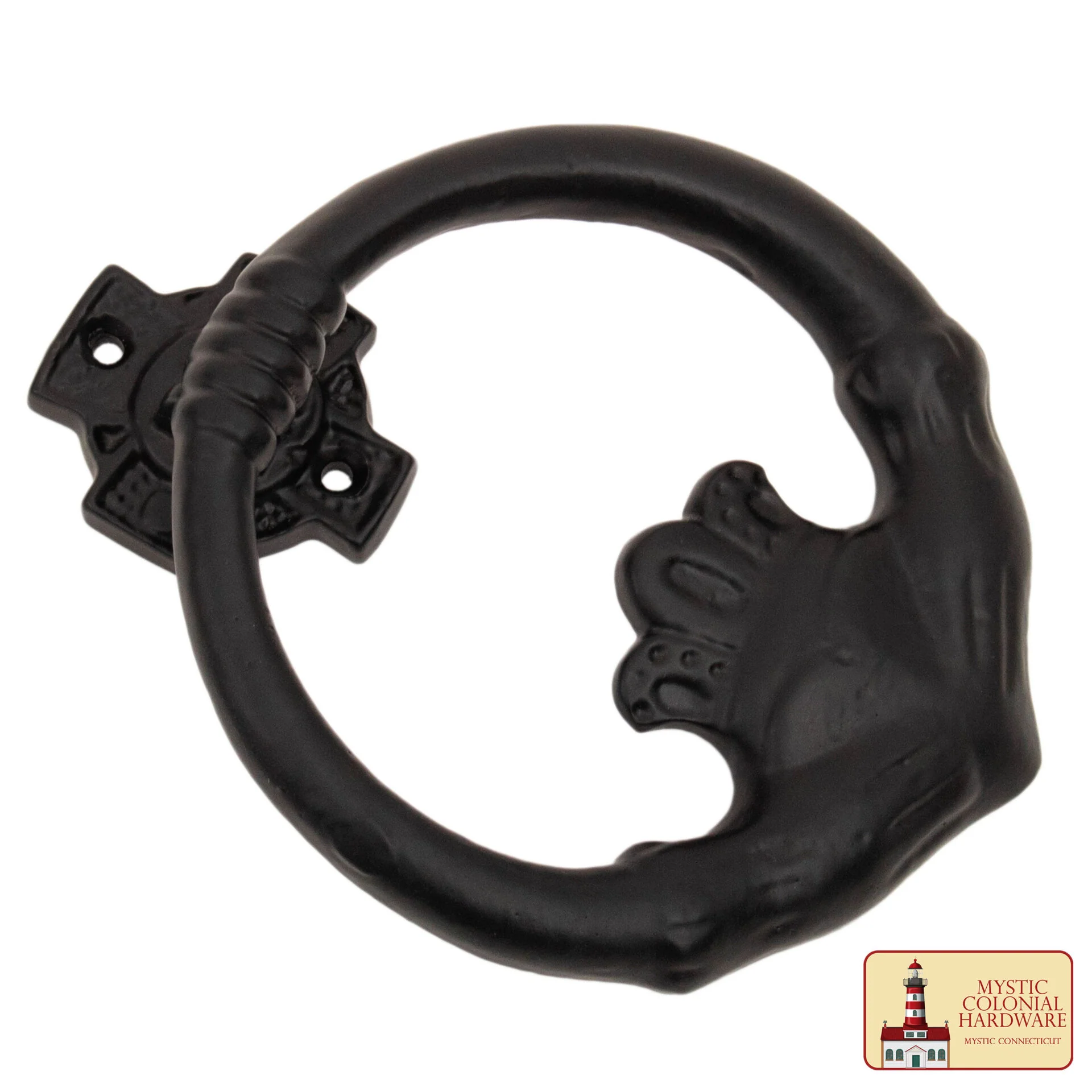 Claddagh Aldaba de Hierro Forjado Macizo Victoriana, Colonial, Retro, Steampunk, Gótica, Barroca Medieval - Image 4