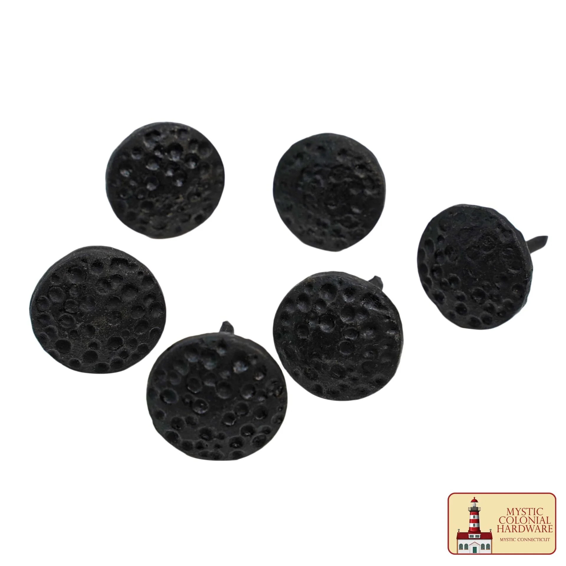 Clavos Clavos Decorativos Redondos Largos de Hierro, Forjados a Mano, Acabado Ennegrecido con Aceite Natural, Juego de 6 Piezas - Image 4