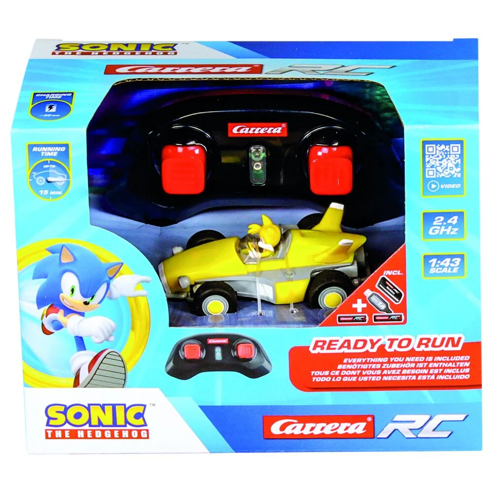 Coche Radio Control Tails Racing Rc Sonic The Hedgehog